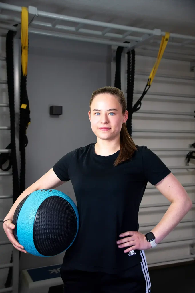 Maike Päper, Auszubildende zur Sport- und Fitnesskauffrau im SOMT!X Team.